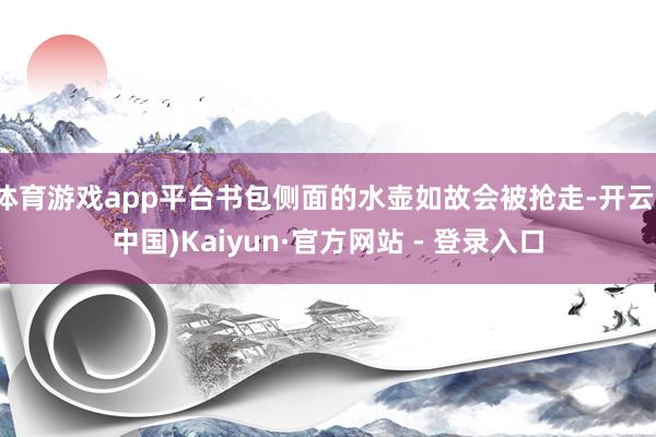 体育游戏app平台书包侧面的水壶如故会被抢走-开云(中国)Kaiyun·官方网站 - 登录入口